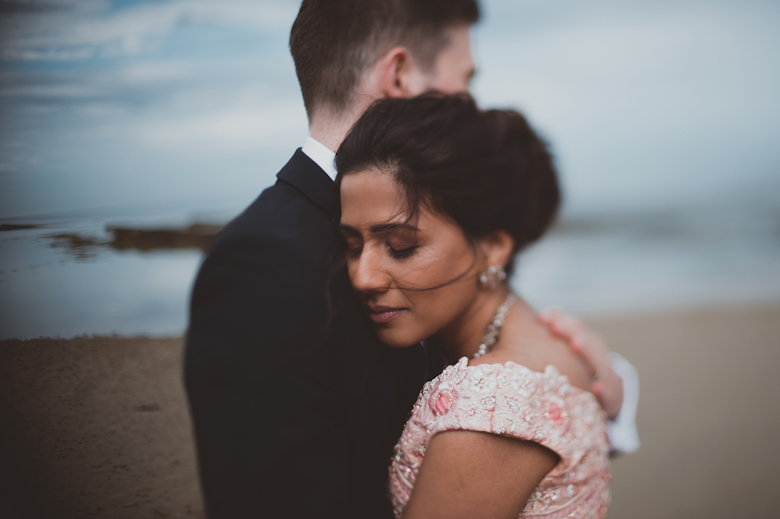 bride and groom romantic shot - Western Asian Wedding Photography