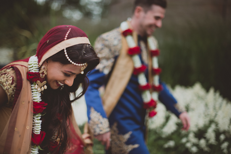 bride and groom walking, Asian Wedding Photography