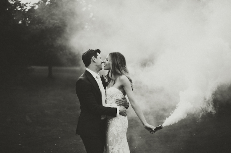 smoke bomb wedding photo Festival Wedding