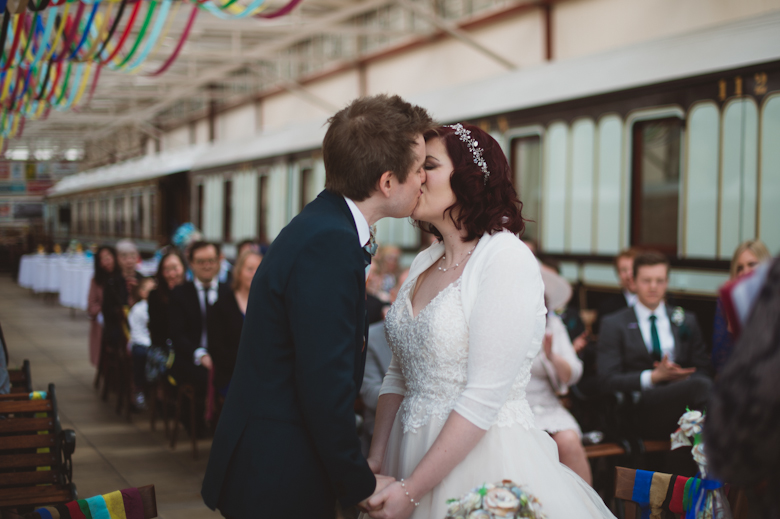 the kiss at the ceremony