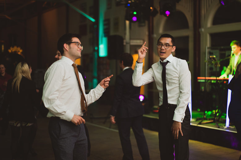 dancing shot of guests at the Buckinghamshire Railway Centre