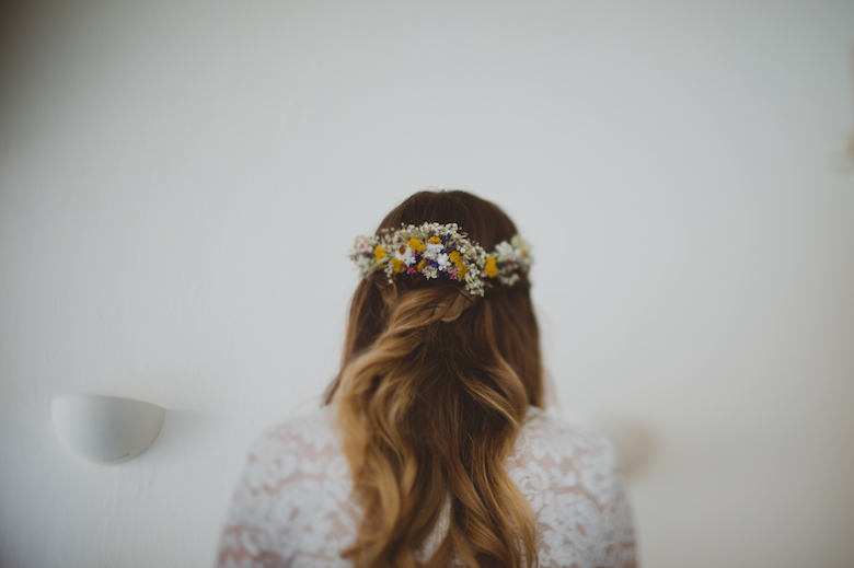 bohemian flower crown alternative wedding photographer