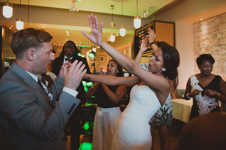 fun dancing wedding