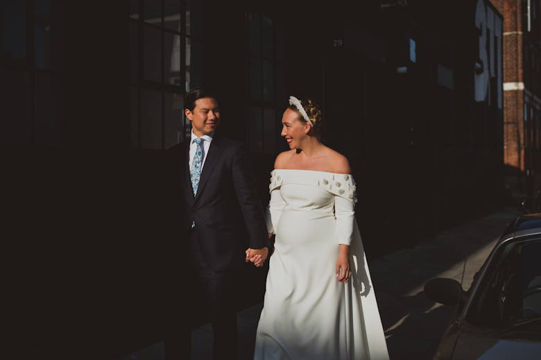 Groom and bride great picture at the Bistrotheque, East London Wedding