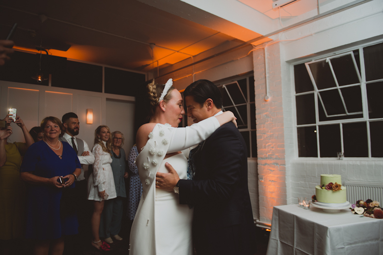 First dance at the wedding reception in East London - Bistrotheque