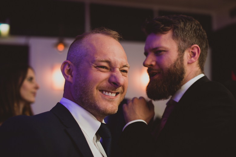 Guests dancing and having fun at the wedding reception East London