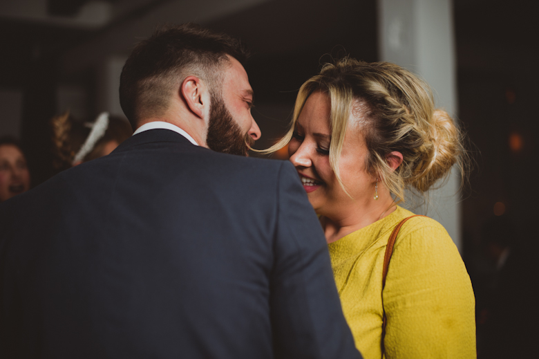 guests dancing at the wedding at the Bistrotheque in East London