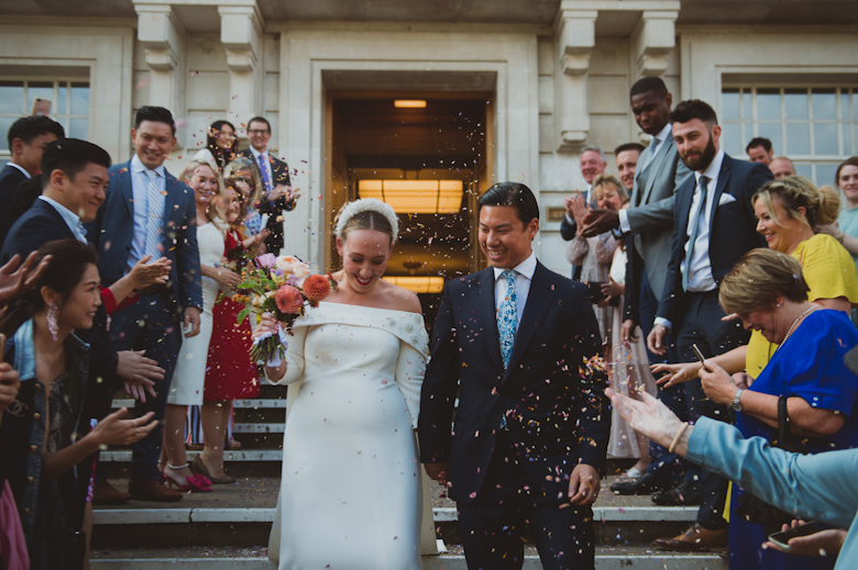 Confetti at the Hackney Town Hall Wedding