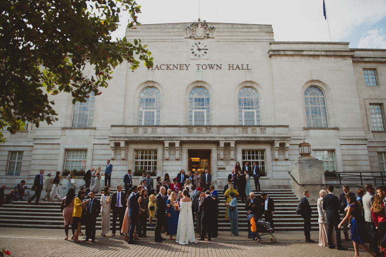 Hackney Town Hall Wedding group shot