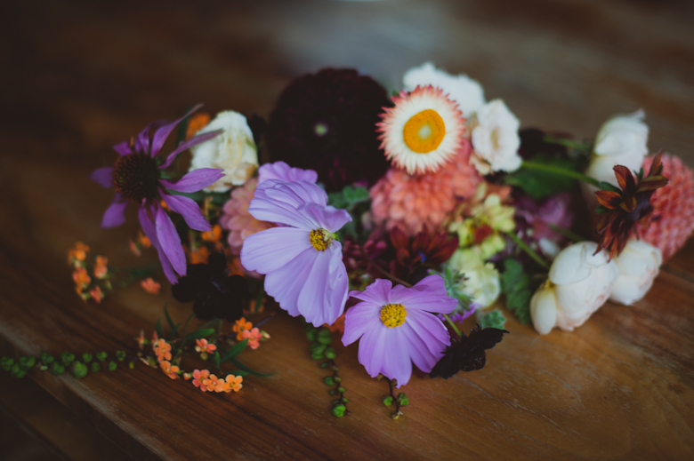 flower decor Bistrotheque wedding photography, East London Wedding