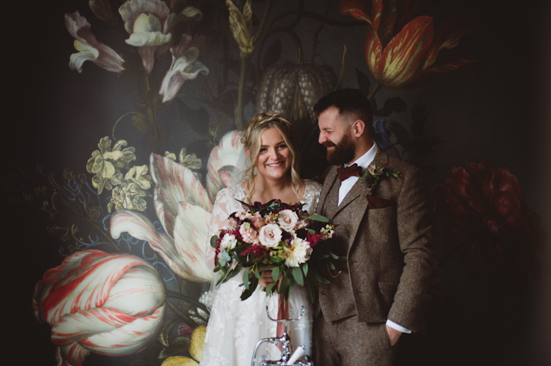 Bride and groom's stunning portrait - natural wedding photography - London wedding photographer