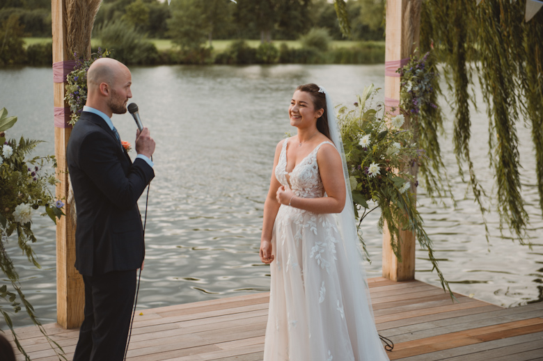 Intimate Outdoor Wedding by the river - Berkshire - ceremony on the river