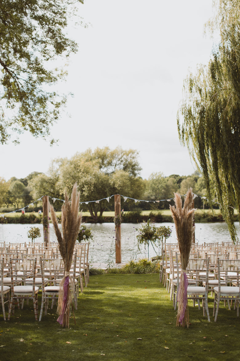 intimate ceremony wedding Bourne End by the river - outdoor ceremony by river