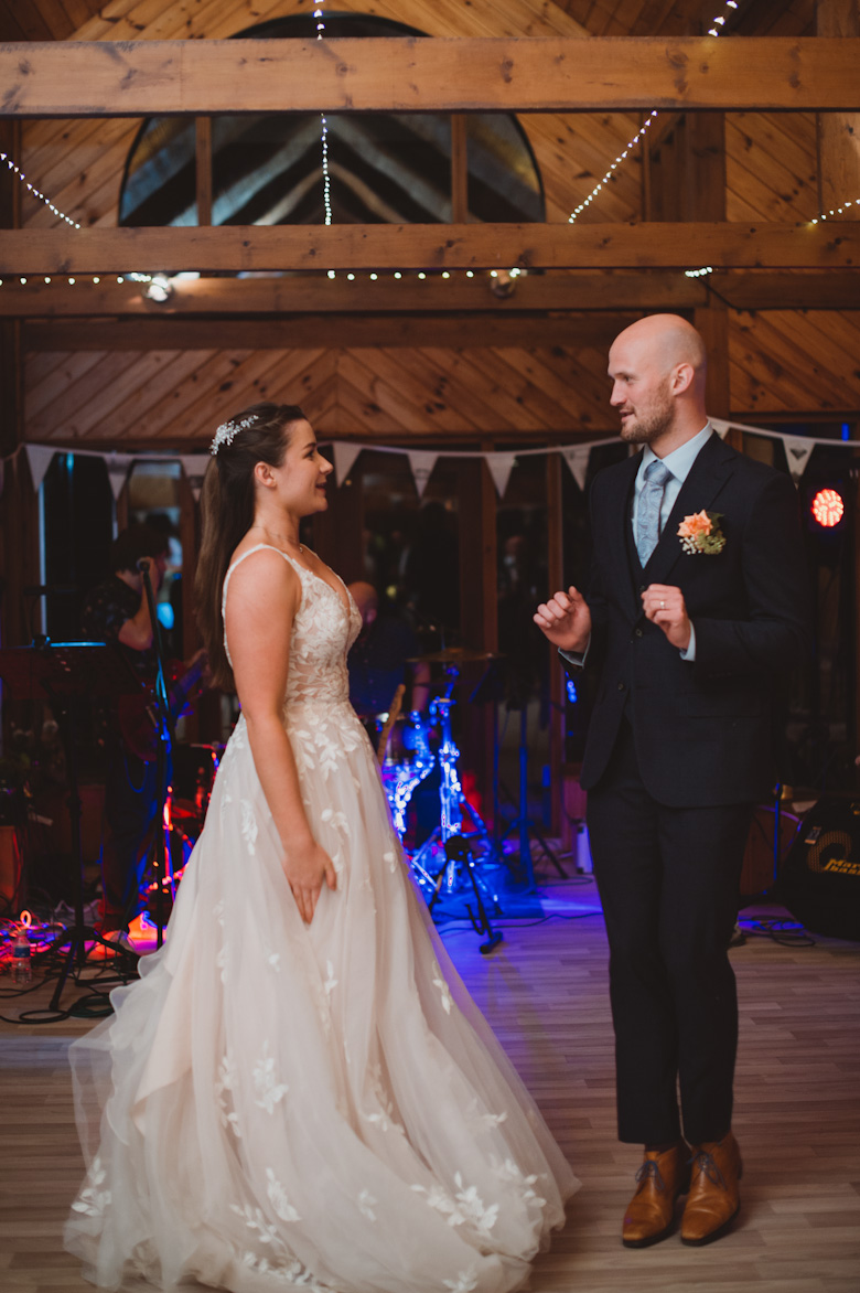 intimate ceremony wedding Bourne End by the river - first dance fun dance