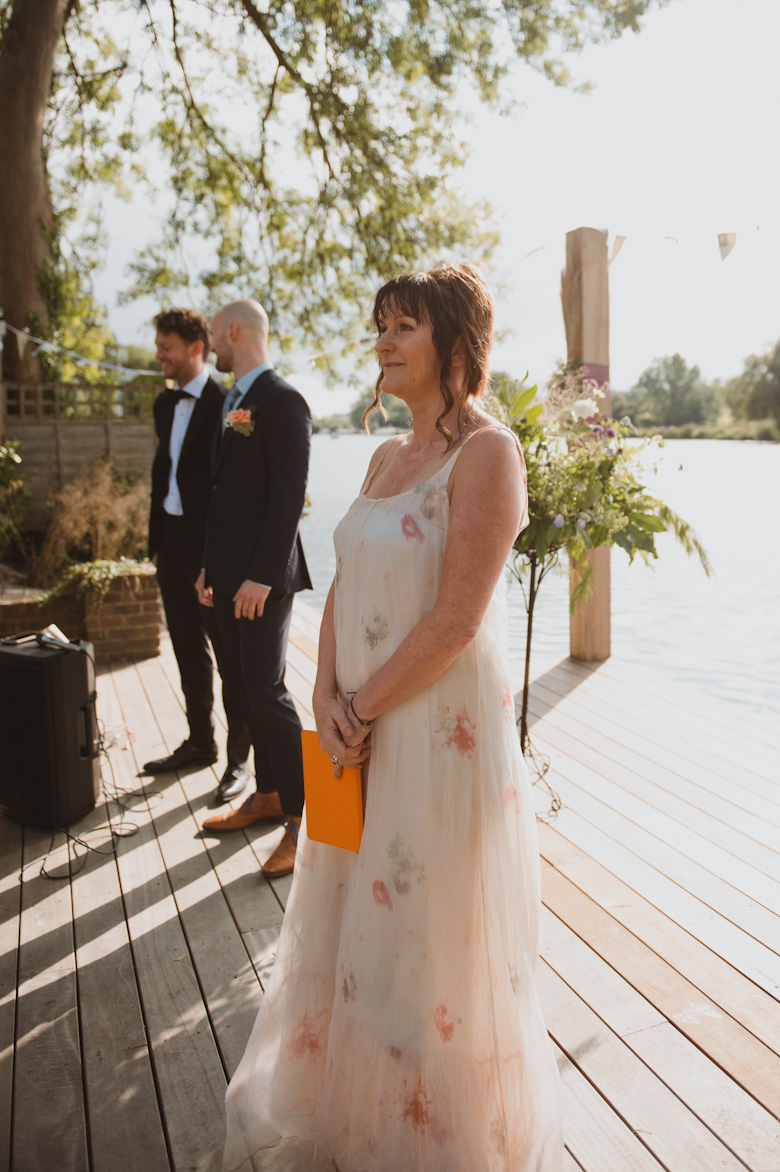 intimate ceremony wedding Bourne End by the river