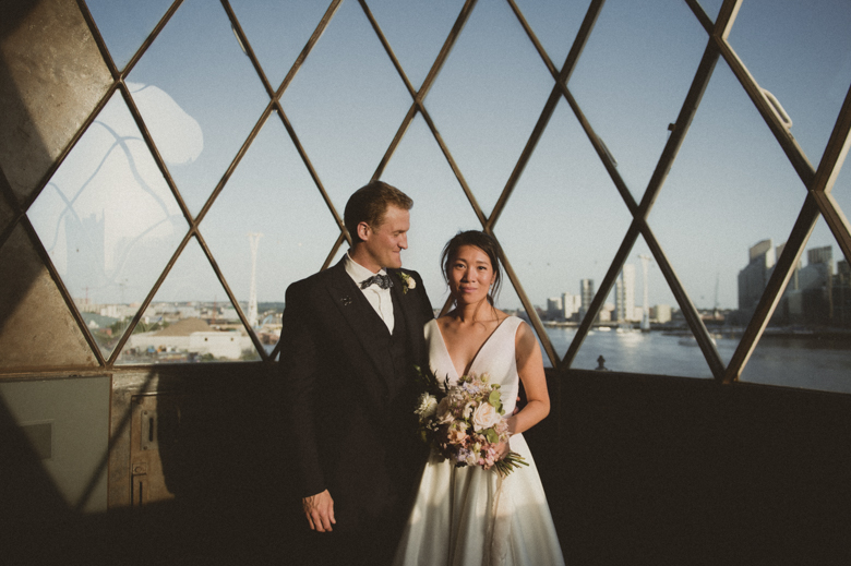 Trinity Buoy Wharf Wedding Photographer London - lighthouse warehouse wedding London UK